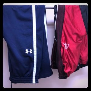 Two pair athletic pants one under armour